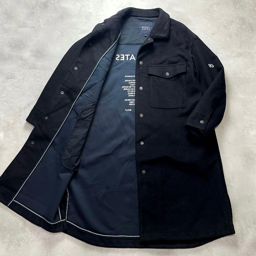 定価8.47万円✨極美品✨パーリーゲイツ ロングチェスターコート 圧巻刺繍 XL