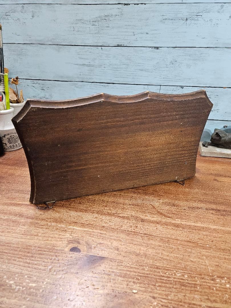 フランスアンティーク 木製のレターラック ウォールシェルフ 壁掛け 飾り棚