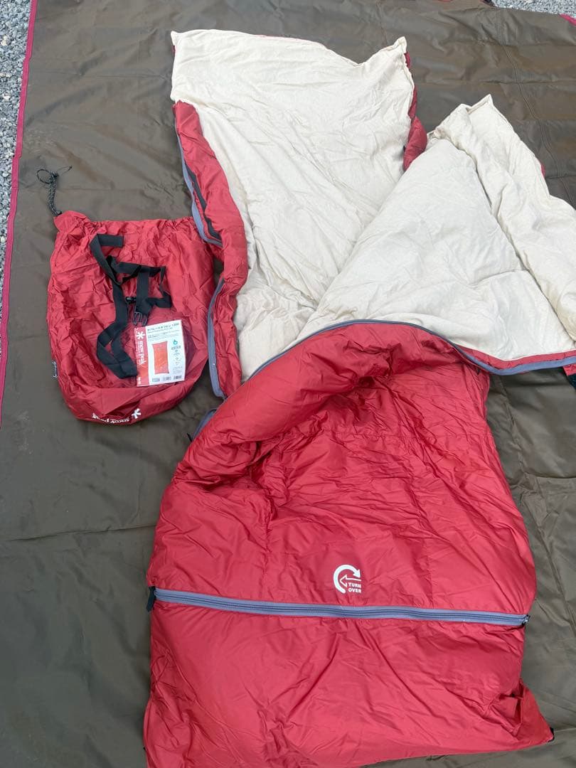  peak セパレートオフトン 1200 寝袋 収納袋付き