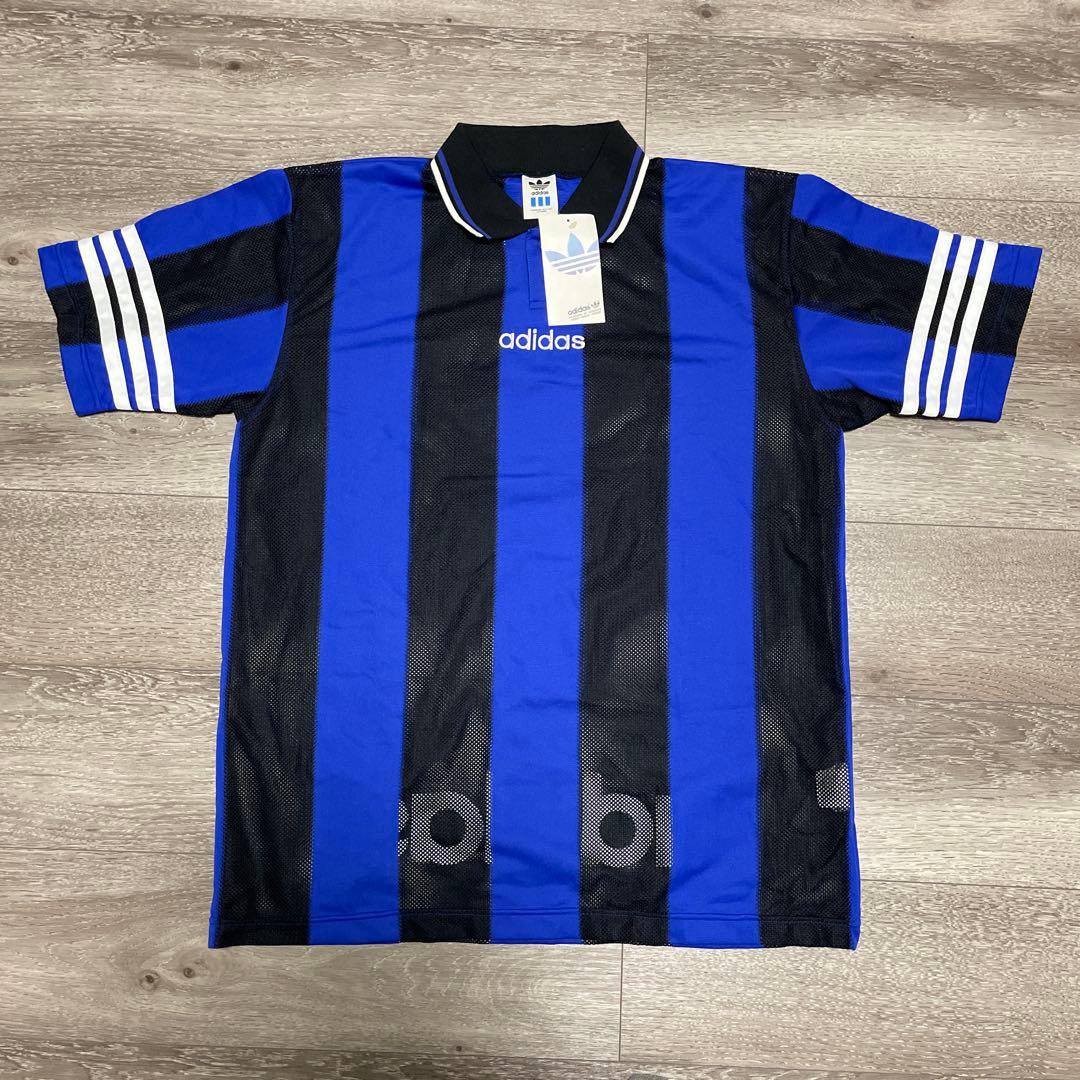 激レア デッドストック80 90s デサント製Adidasトレフォイルロゴシャツ