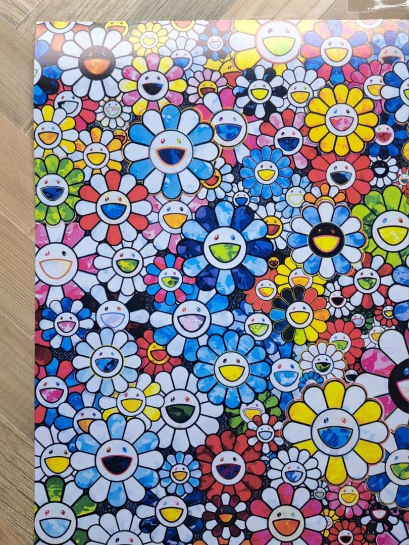 村上隆　花畑　2枚セット　ポスター　アート　人気画家　(草間彌生　奈良美智)