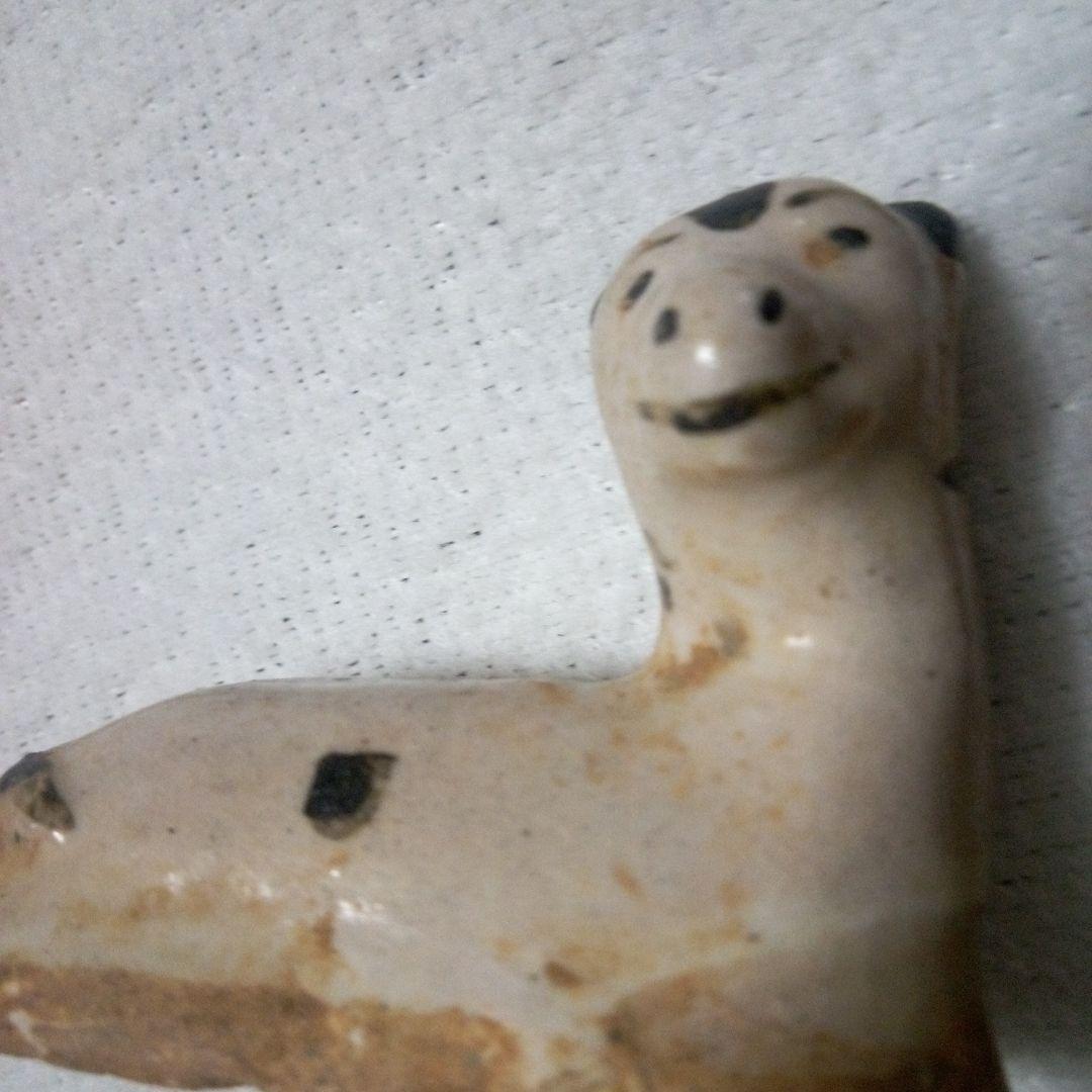 中国陶磁器　磁州窯　犬