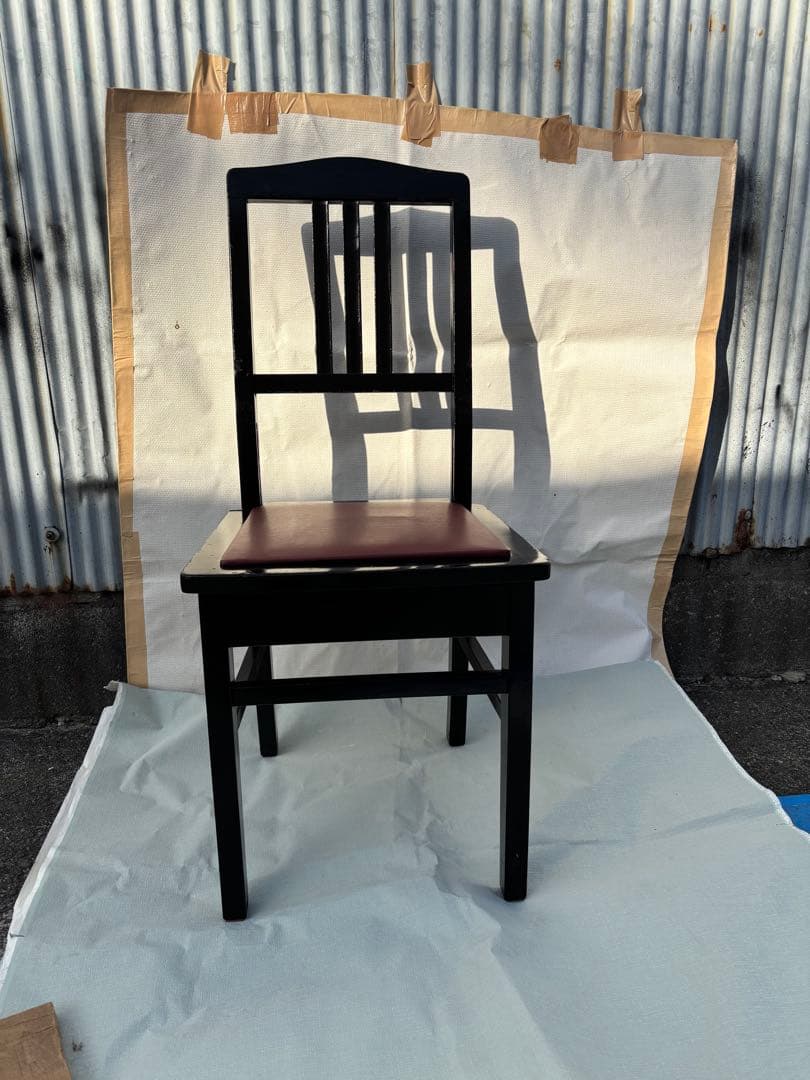 YAMAHA 背もたれ付ピアノ椅子　足部フェルト付き　座面新品比較的きれい