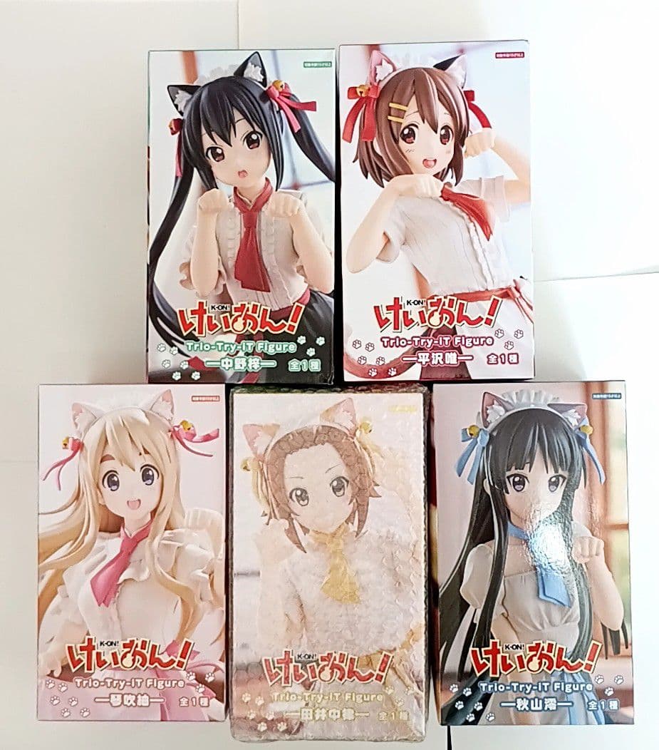 けいおん！　フィギュア　平沢唯　中野梓　秋山澪　田井中律　琴吹紬　5点セット