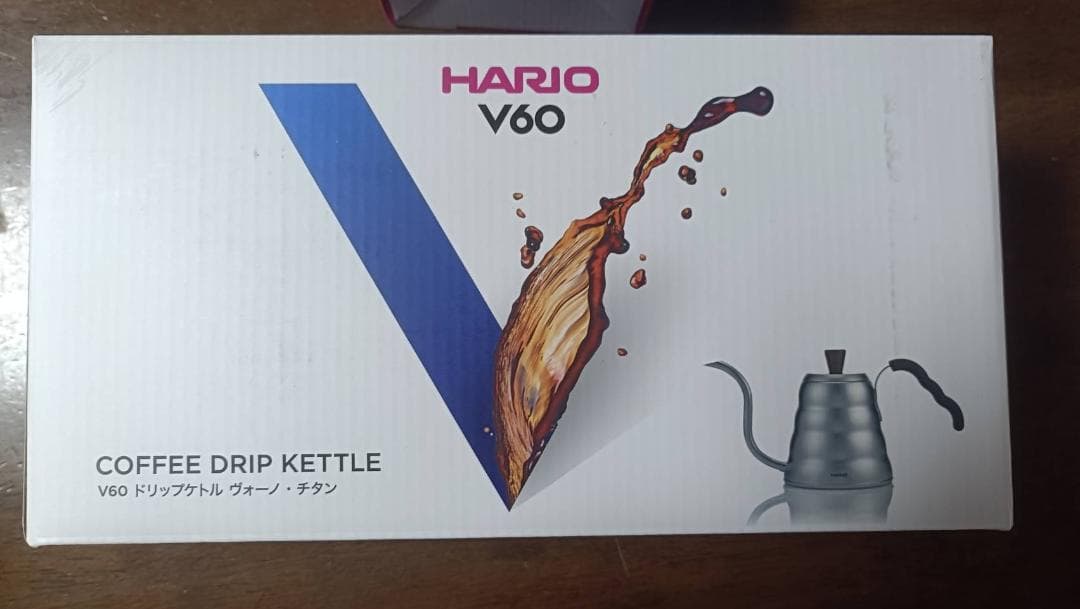 HARIO V60 チタン製 ケトル＋マグ 600mL チタンIH非対応