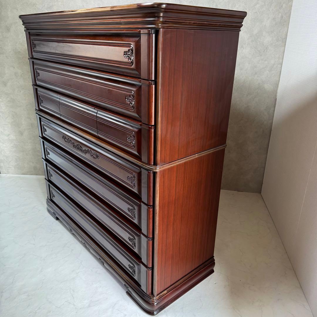 【高級桐タンス】府中家具 下段 箪笥 時代家具 アンティーク レトロ 着物 装飾