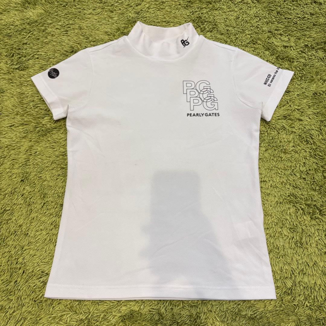 24年 パーリーゲイツ PEARLYGATES 半袖モックネック ベアカノコ 0