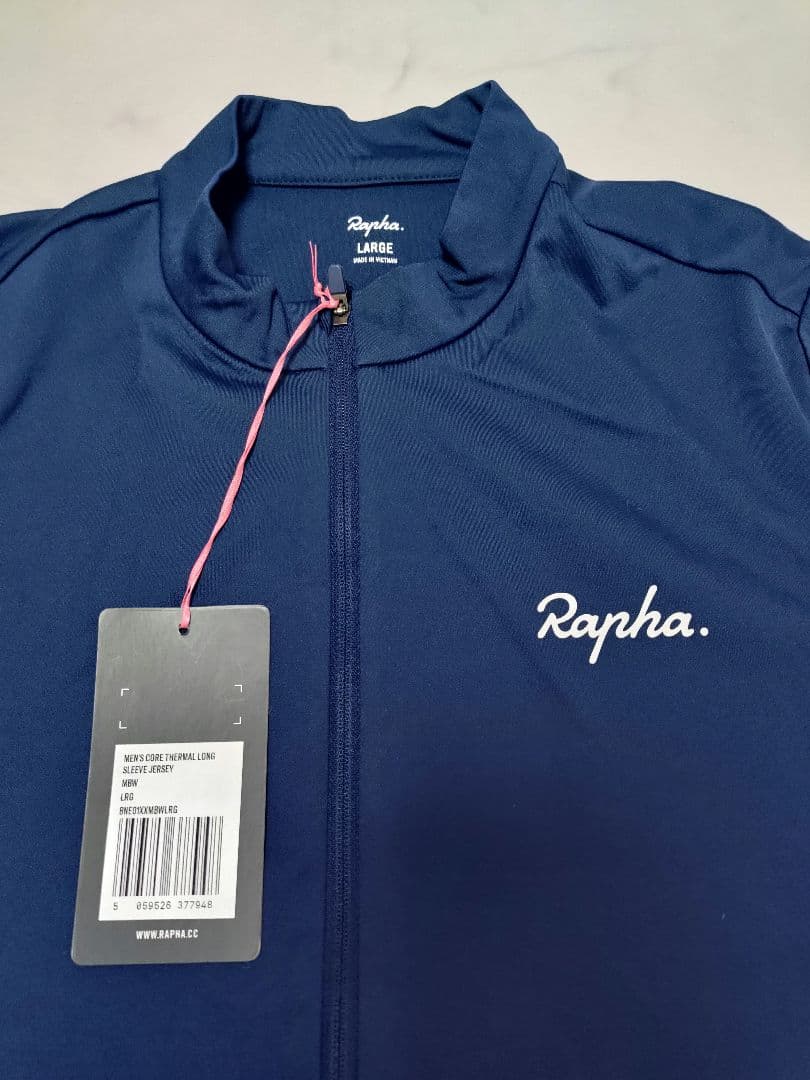Rapha ネイビー ロングスリーブ サイクルジャージ L
