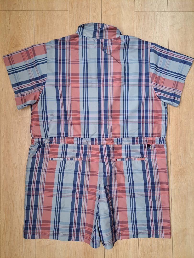 ANTIQUA GOLF STCH レトロチェック柄サロペット サロペット