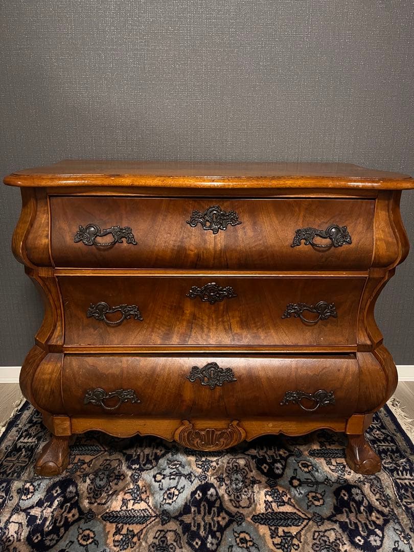 ⚠️11月まで‼️バロックスタイル 木製チェスト 3引き出し　アンティーク家具