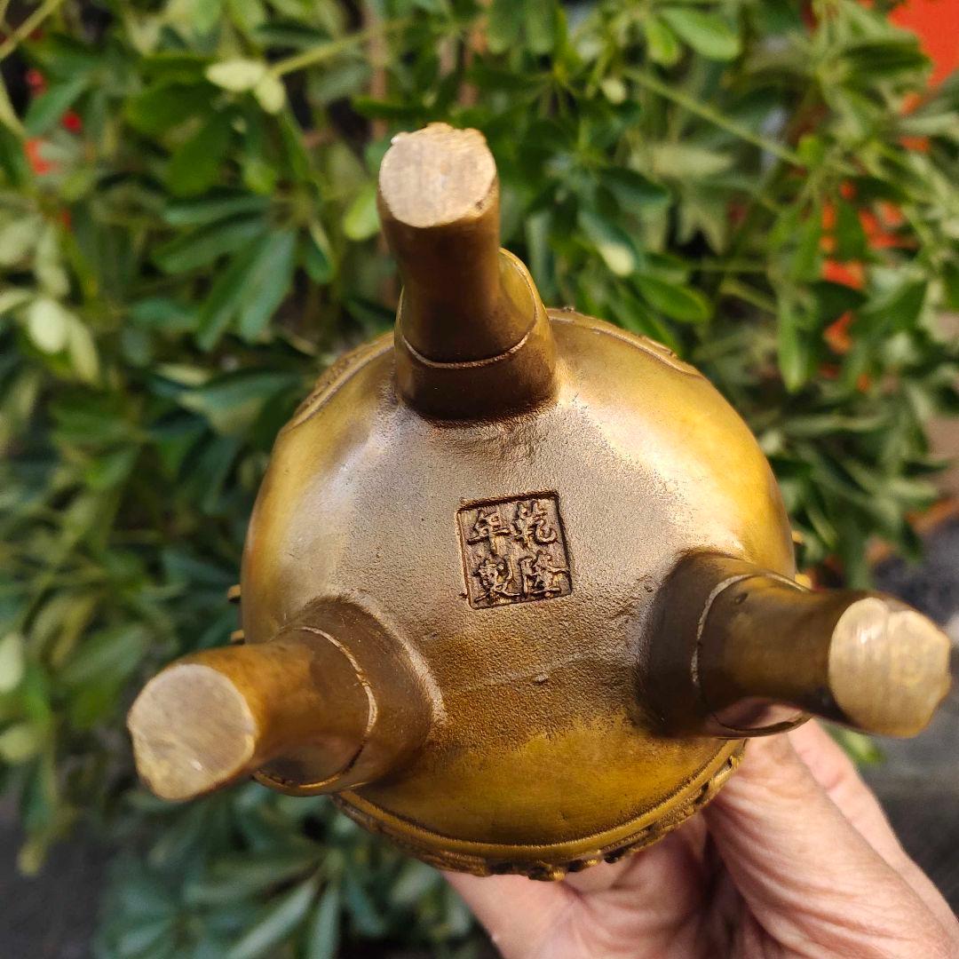 純銅製塔炉  細工 茶道具  工芸品 美術品 置物