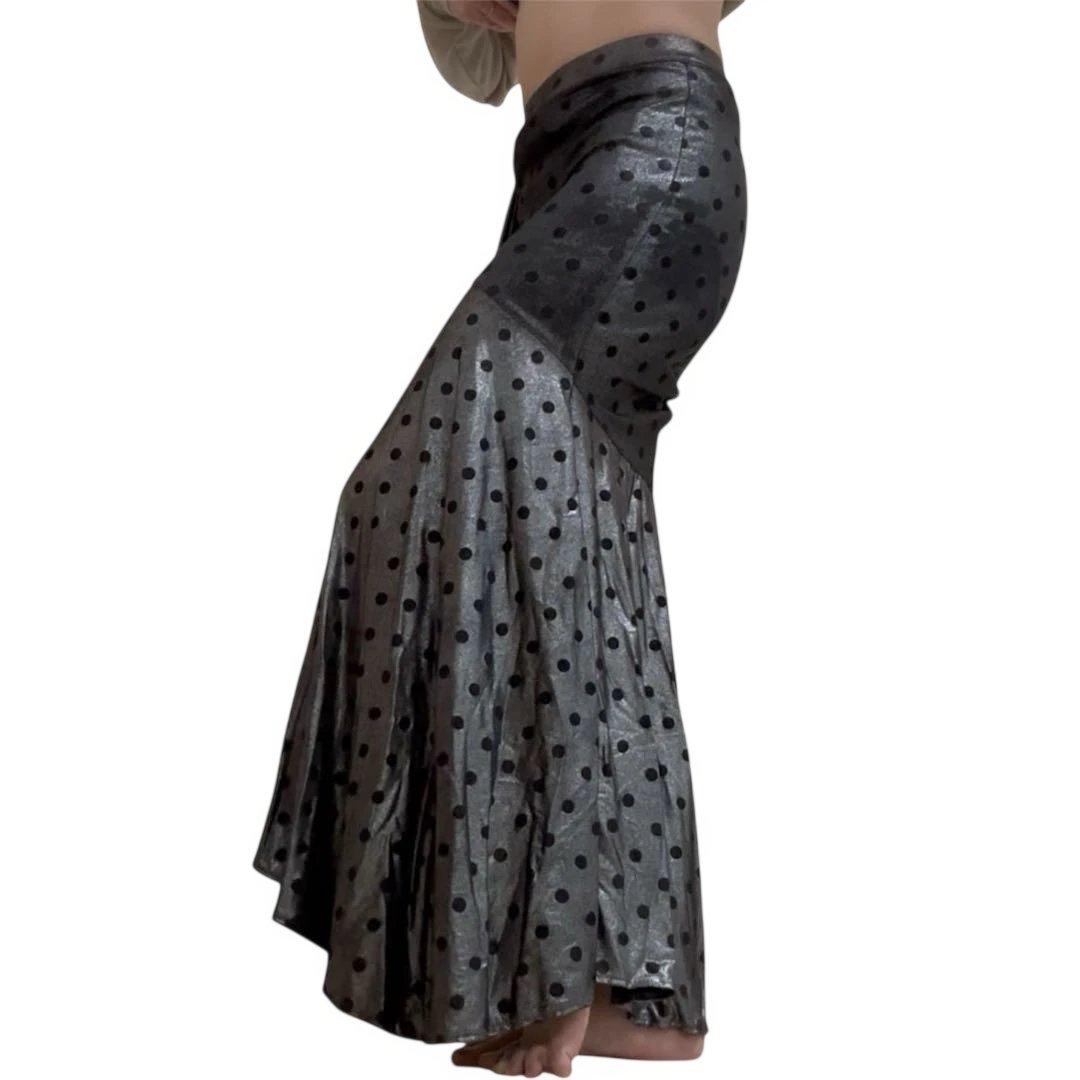 トライバルベリーダンス マーメイドスカート シルバー黒