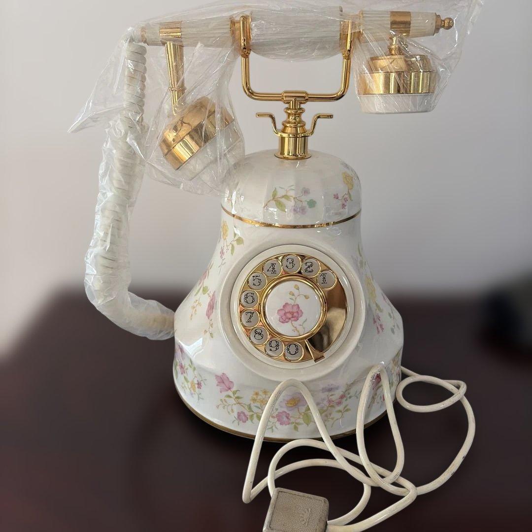 【昭和レトロ】美品　陶器製電話機