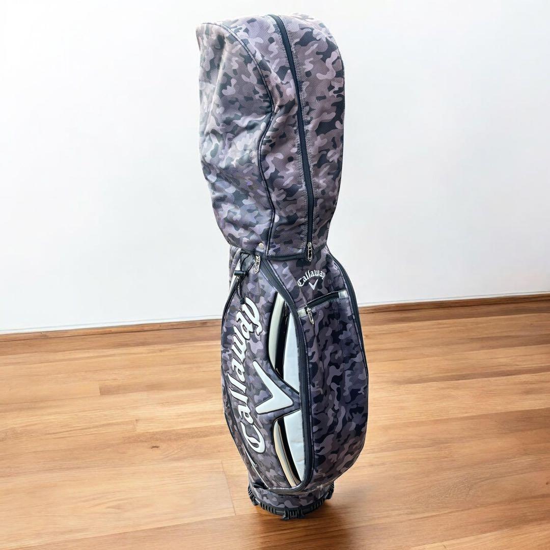 【希少・カモ柄】Callaway キャディバッグ 迷彩 5分割 自立型 グレー