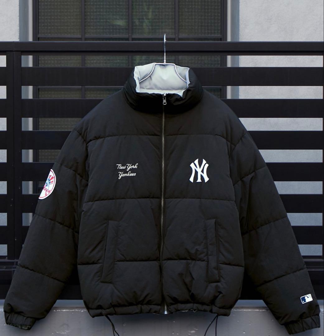 ヤンキース　ダウンジャケット MLB ワッペン刺繍 2WAYリバーシブル