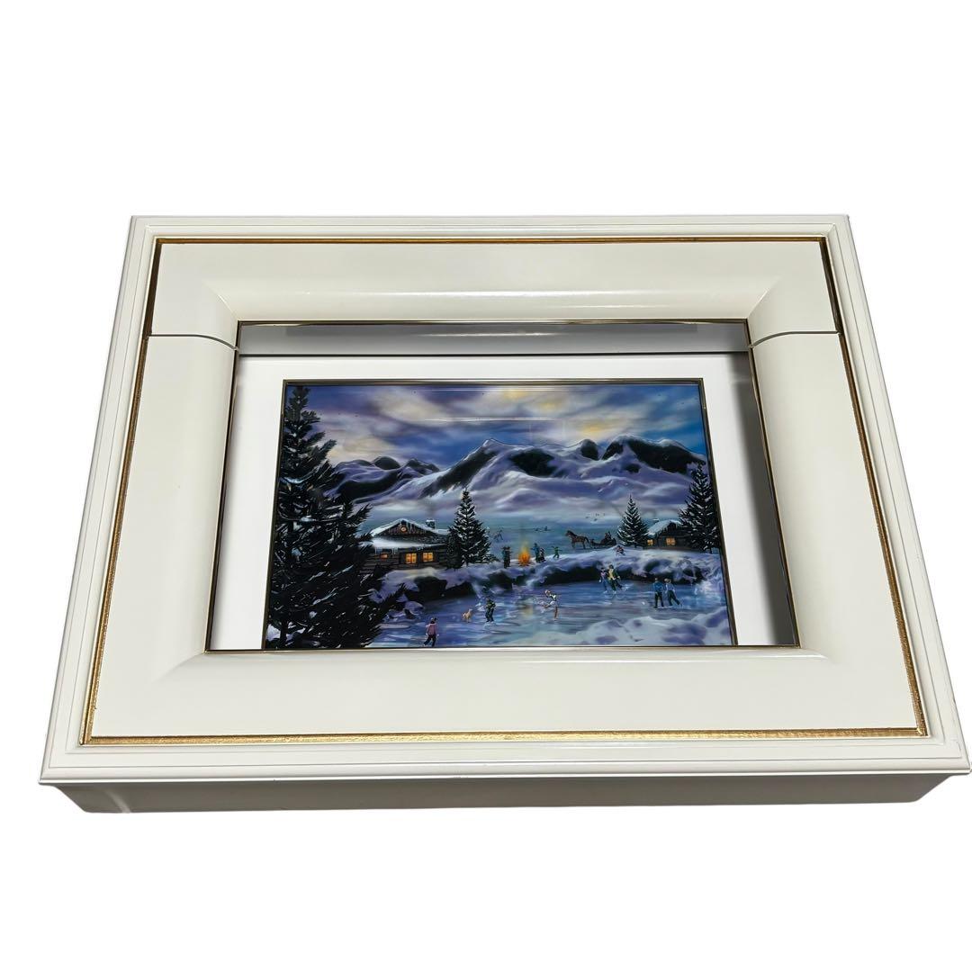 S.Bloom　蛍光灯内蔵　アート ブラックライト　オーロラ 雪景色 幻想的