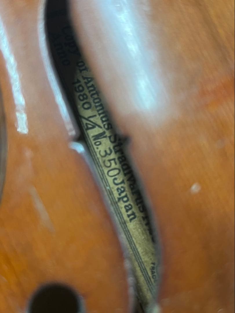 SUZUKI スズキ　バイオリン　No.350 1/4 1980年