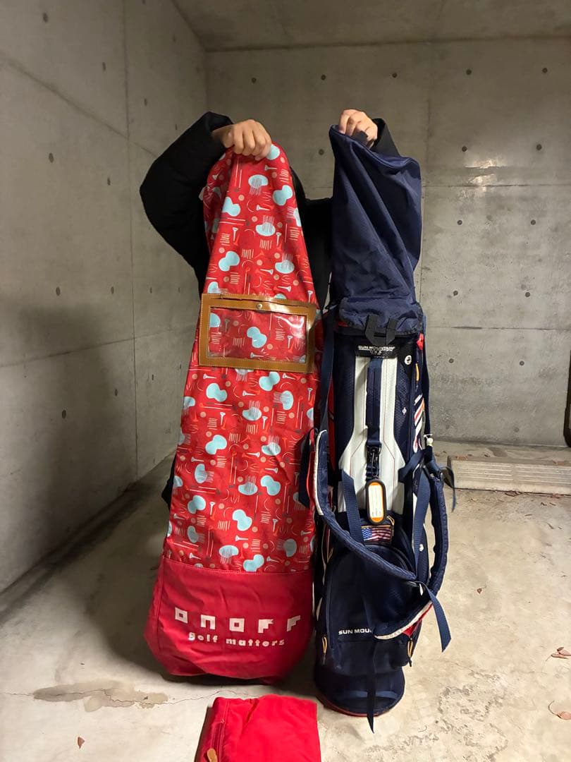 SUN MOUNTAIN スタンドバッグ ネイビー トラベルカバーつき