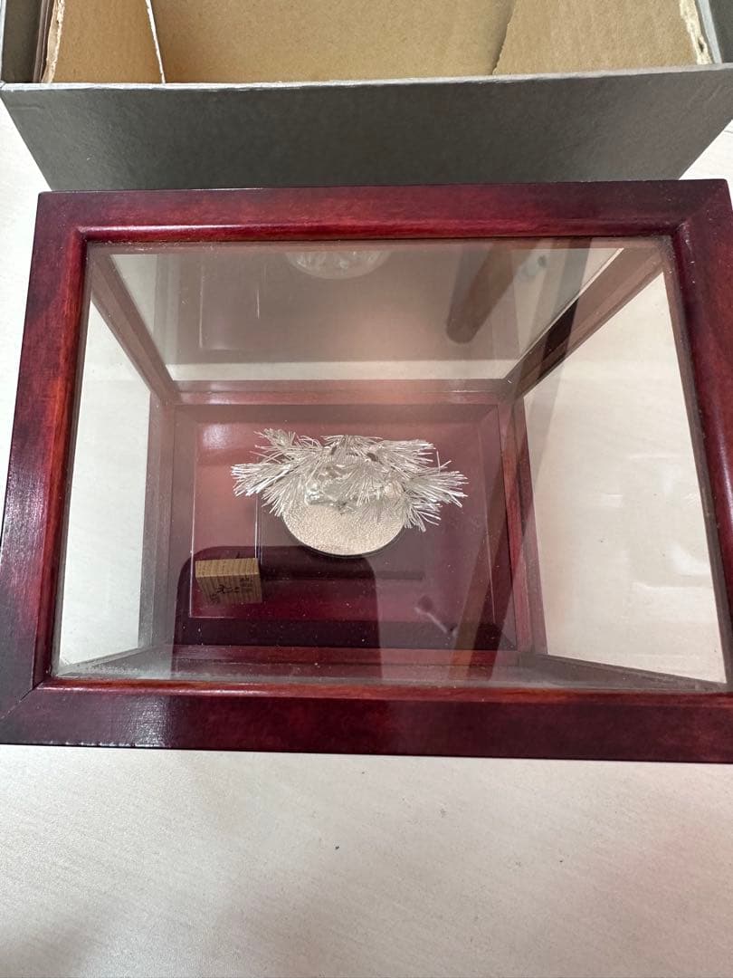 純銀製 「松」　 置物 光明作