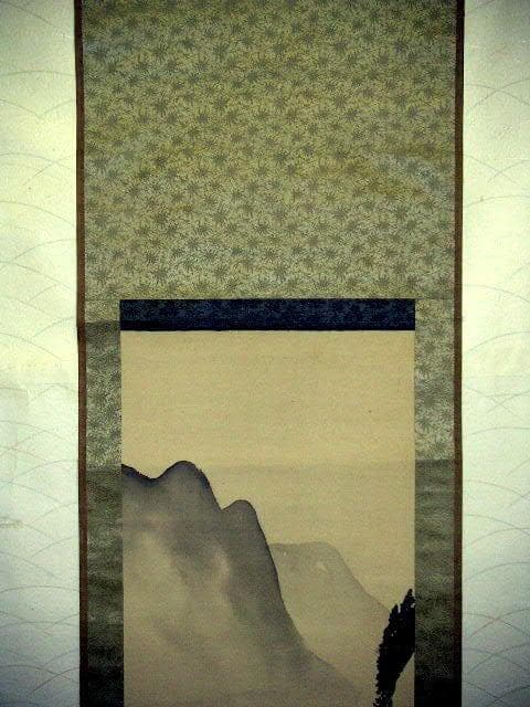♥掛軸　竹田敬方　山水画　掛け軸　骨董品