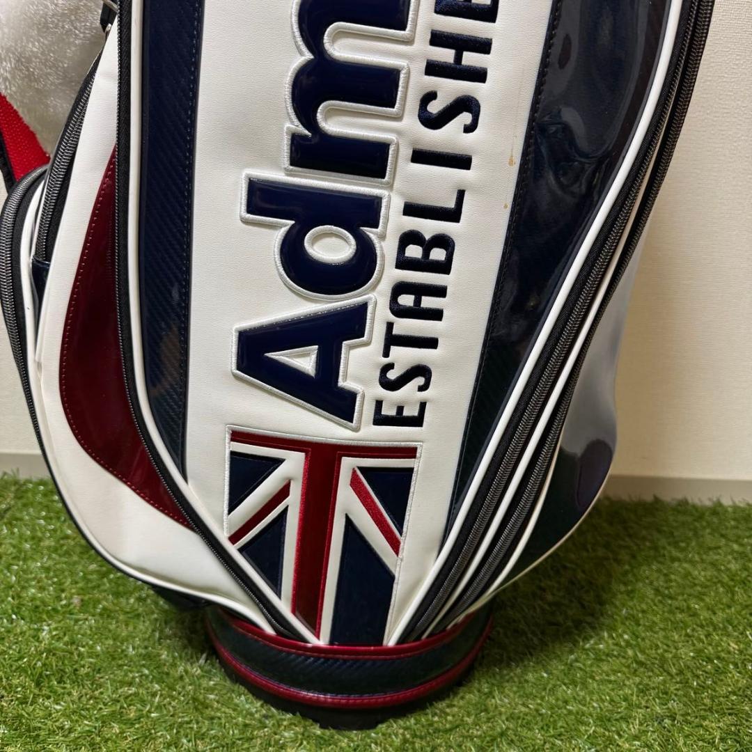 良品 Admiral アドミラル キャディバッグ 9型 トリコロール