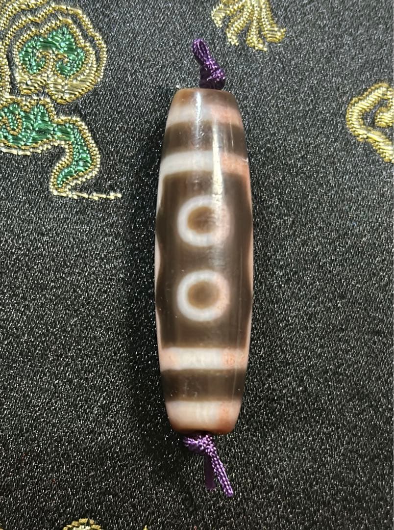 五眼天珠　朱砂あり　ハンドメイド品／送料込　匿名発送／チベット　天珠　お守り