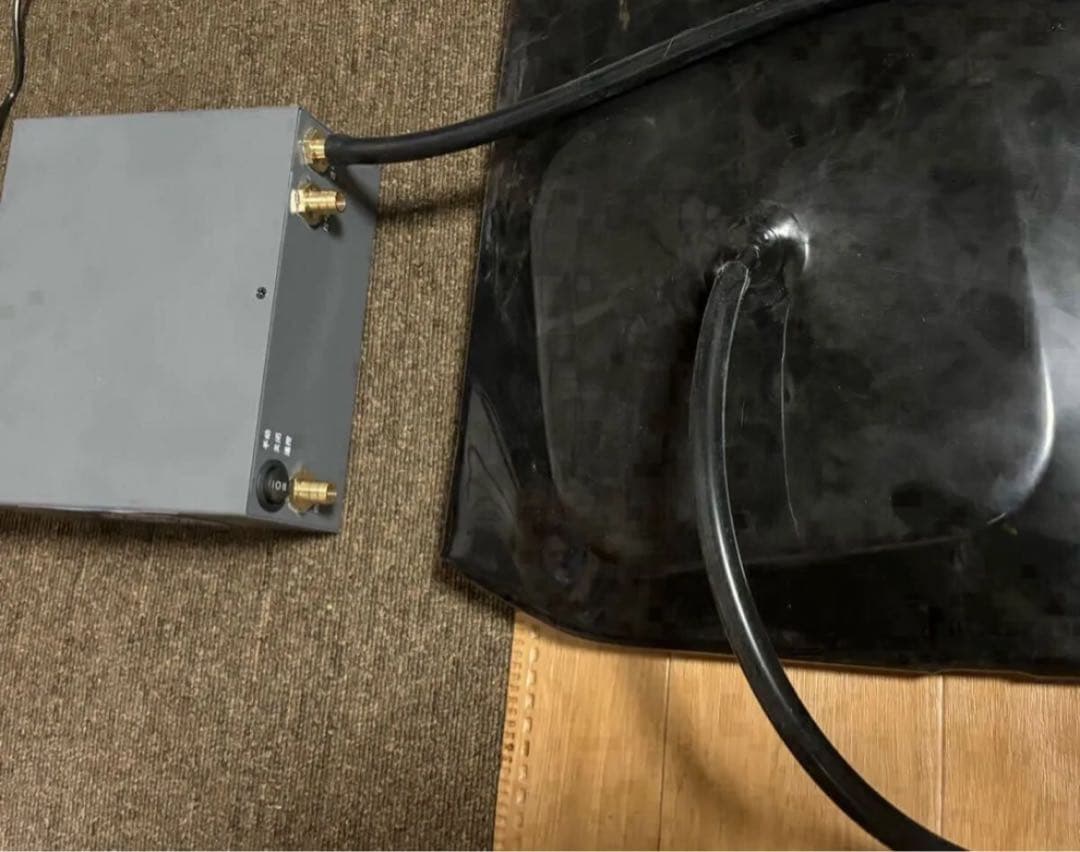 【1人使用可能】バキュームベッド　黒　ラテックス　エアーベッド　電動送風機セット