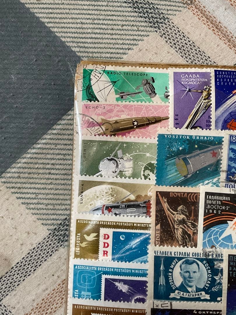 ソビエト連邦　宇宙計画使用済み切手セット　50枚ほどの詰め合わせ。USSR。