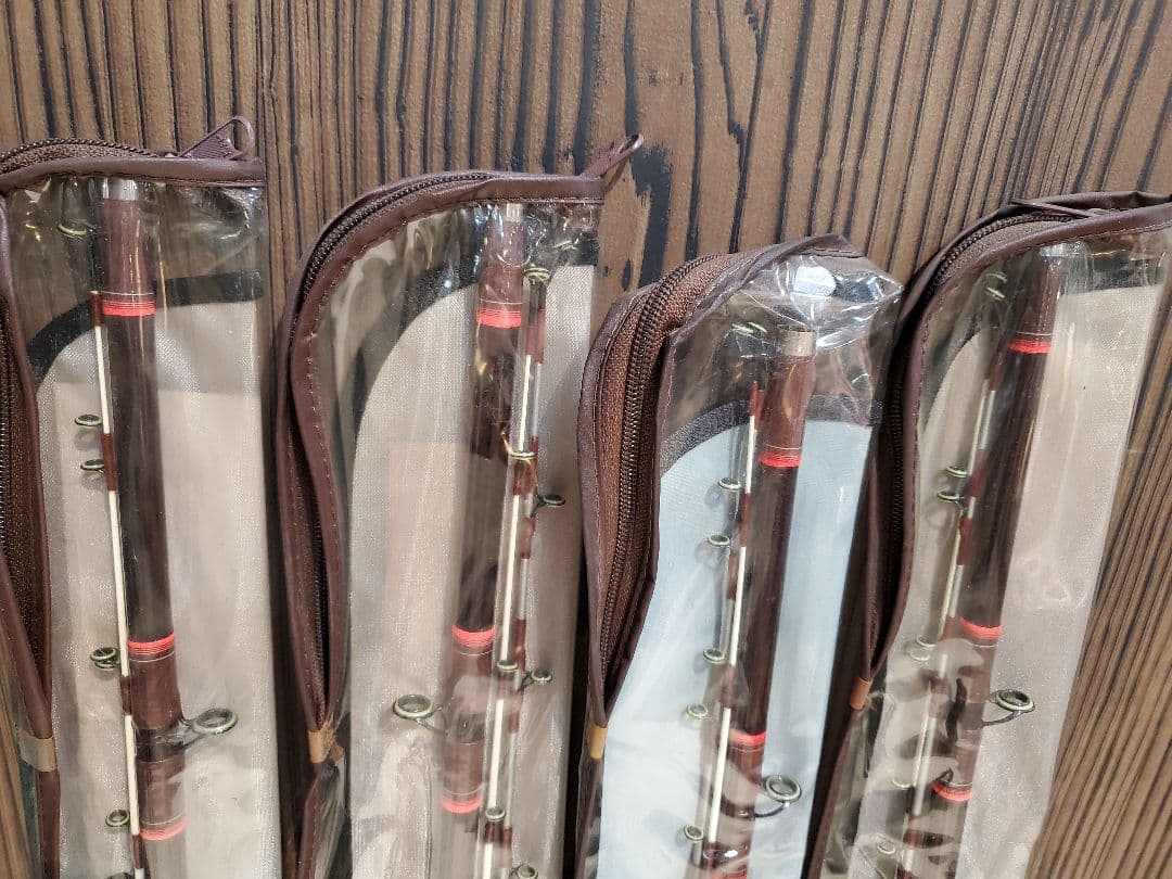 未使用　カーボン舟竿　秘伝　1-210　４本セット