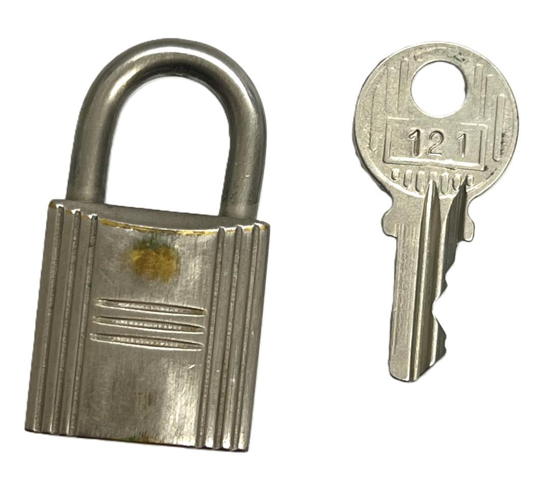 エルメス カデナ＆キー パドロック No.121 シルバー 中古品(96085)