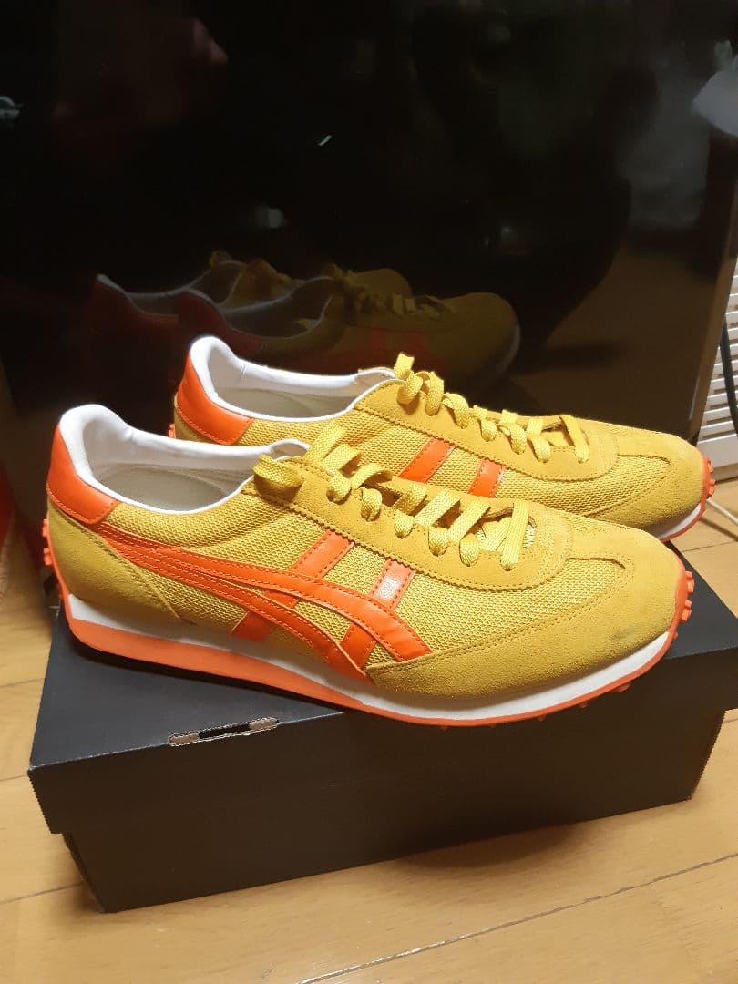 貴重美品オニツカタイガーEDR78 27.0 大人気イエロー×オレンジ