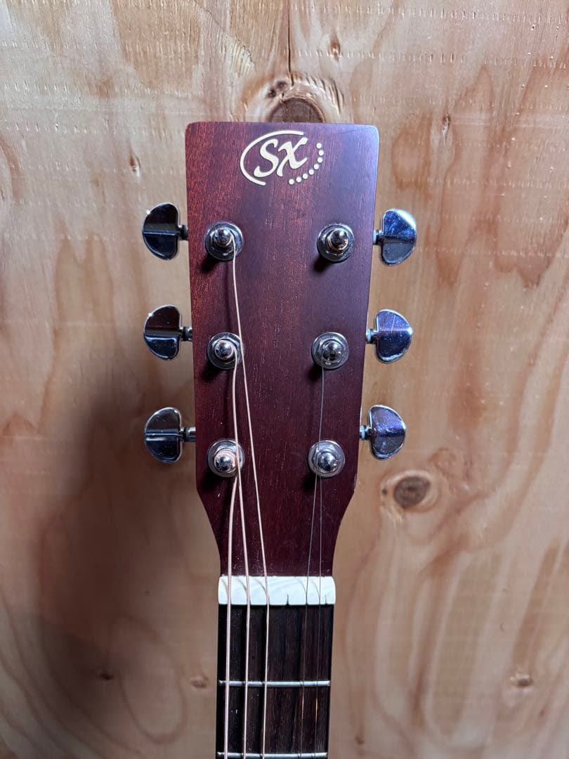 トップ単板　SX アコースティックギター 未使用リペア済品/純正ケース付き