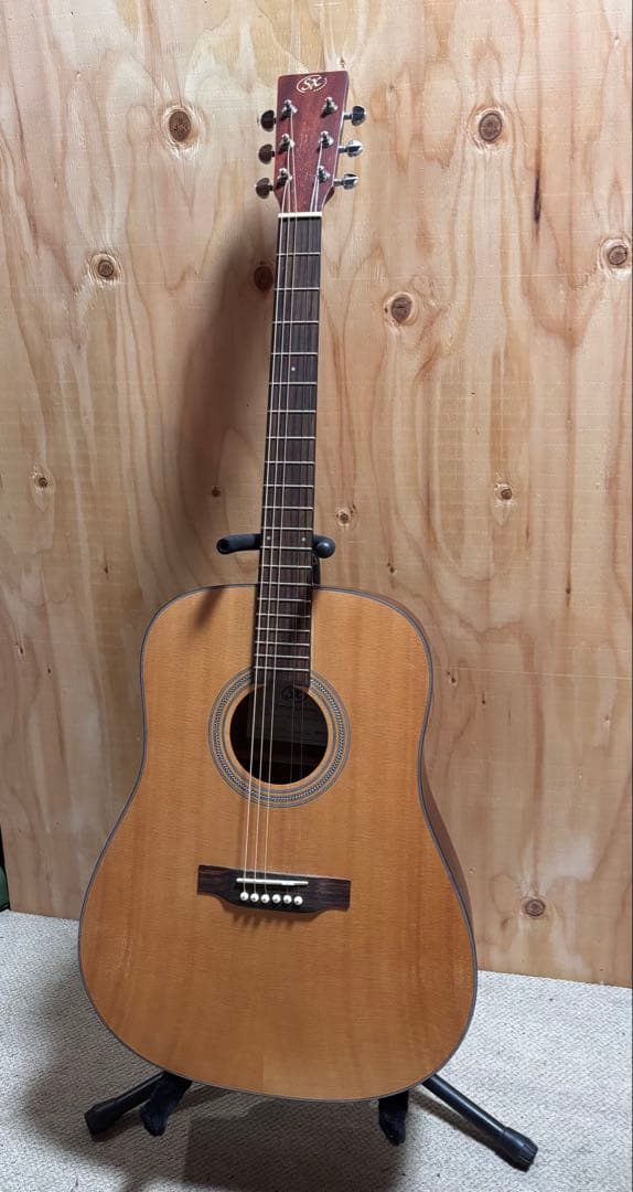 トップ単板　SX アコースティックギター 未使用リペア済品/純正ケース付き