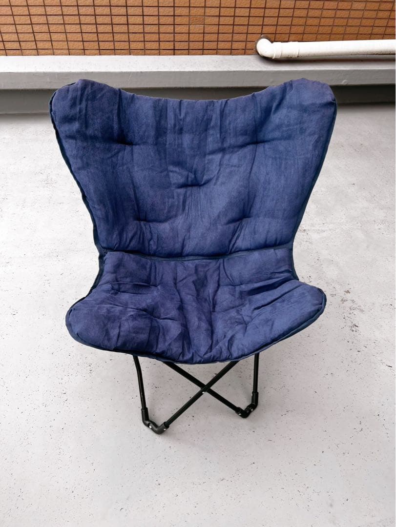 ニトリ　バタフライチェア　ネイビー　2脚