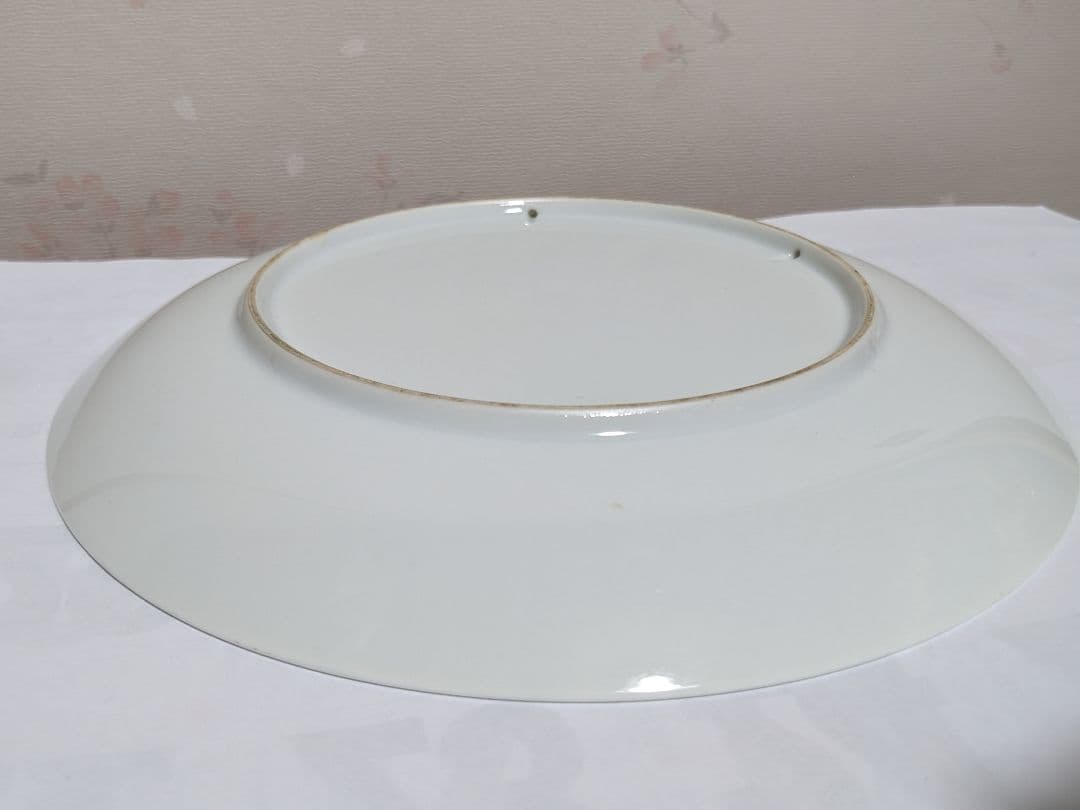 ⭐九谷焼 鉄銹掻落し風神図飾り皿 吸坂手 明治時代 掻き落し骨董品レア物飾り