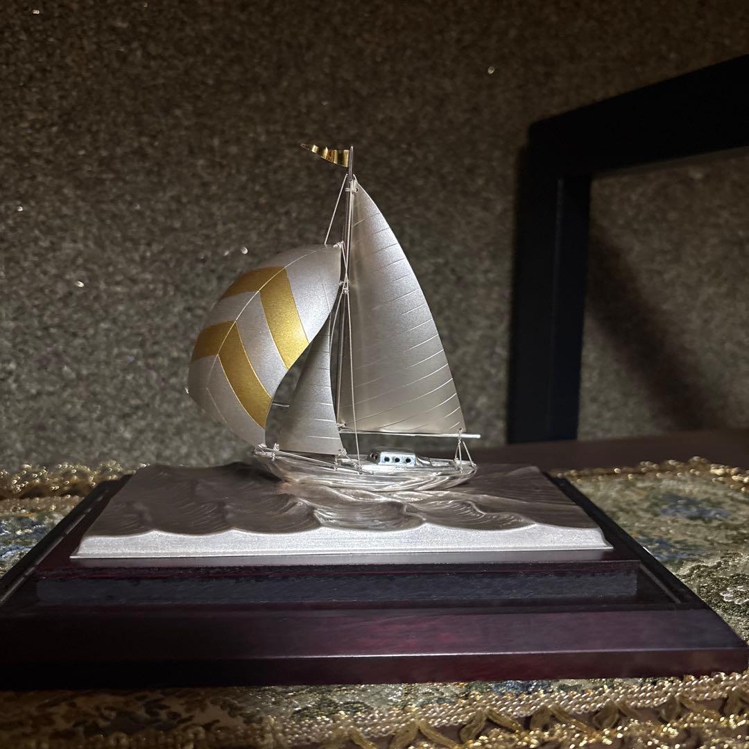 武比古 TAKEHIKO 銀製 置物 帆船 ヨット SILVER970 6号