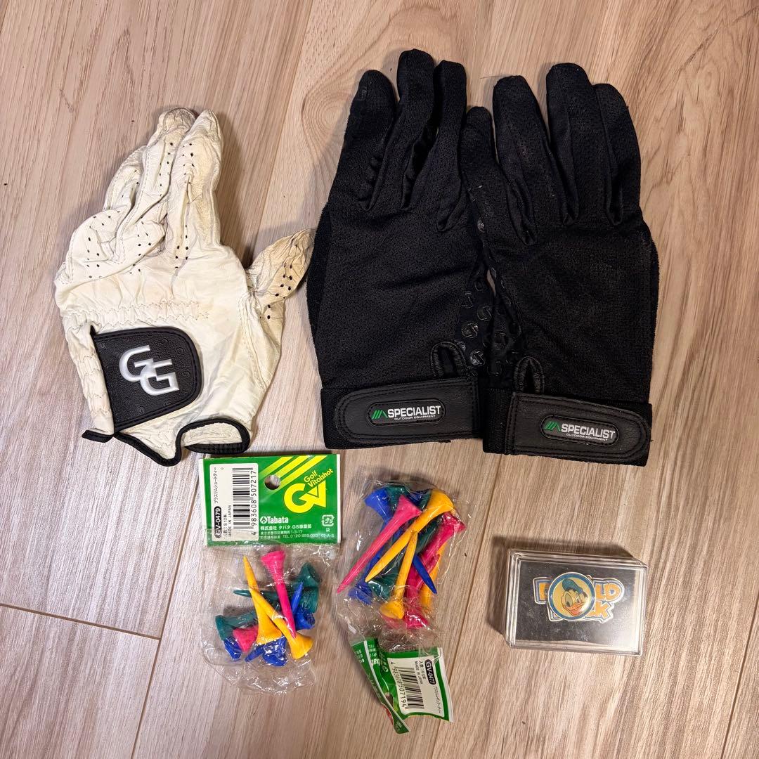 【初心者セット】アディダスキャディーバッグ　黒赤　おまけ多数