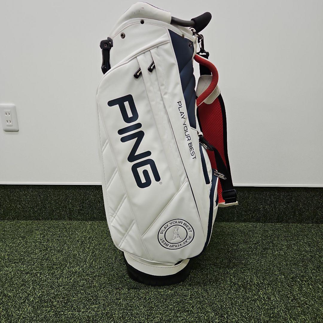 S*H様 PING ゴルフバッグ・スタンドキャディバッグ ホワイト/ネイビー