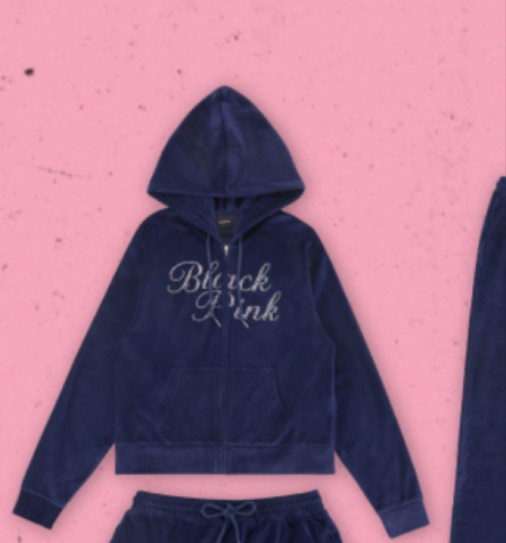 BLACKPINK VELOUR ZIPUP HOODIE Mサイズ