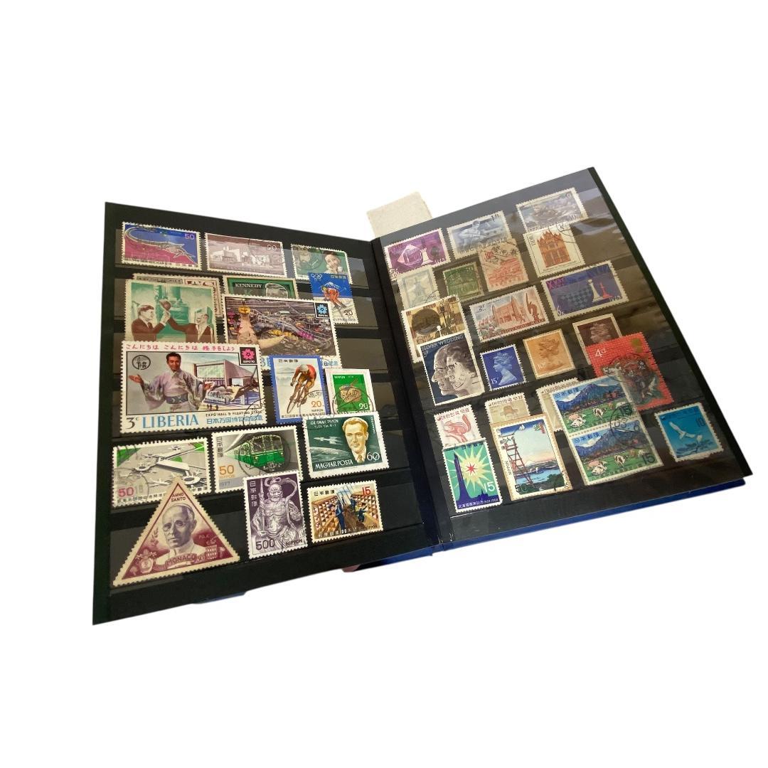 日本、世界の古切手コレクションアルバム　使用済み切手　dd051