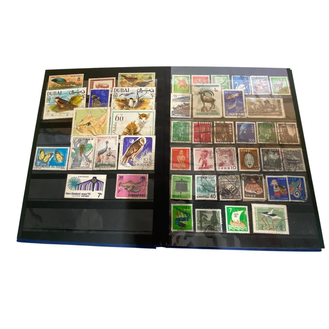 日本、世界の古切手コレクションアルバム　使用済み切手　dd051