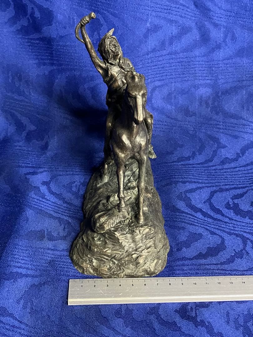 フレデリックレミントン　ブロンズ騎馬像 戦士の彫刻 約20cm高