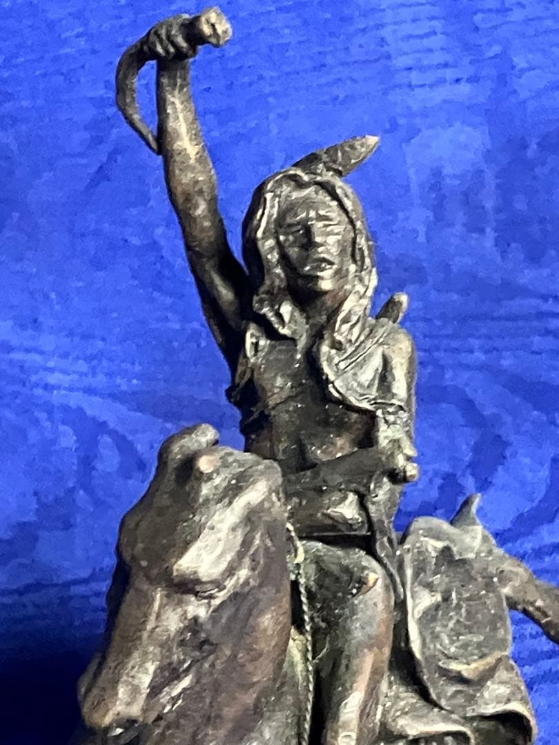 フレデリックレミントン　ブロンズ騎馬像 戦士の彫刻 約20cm高