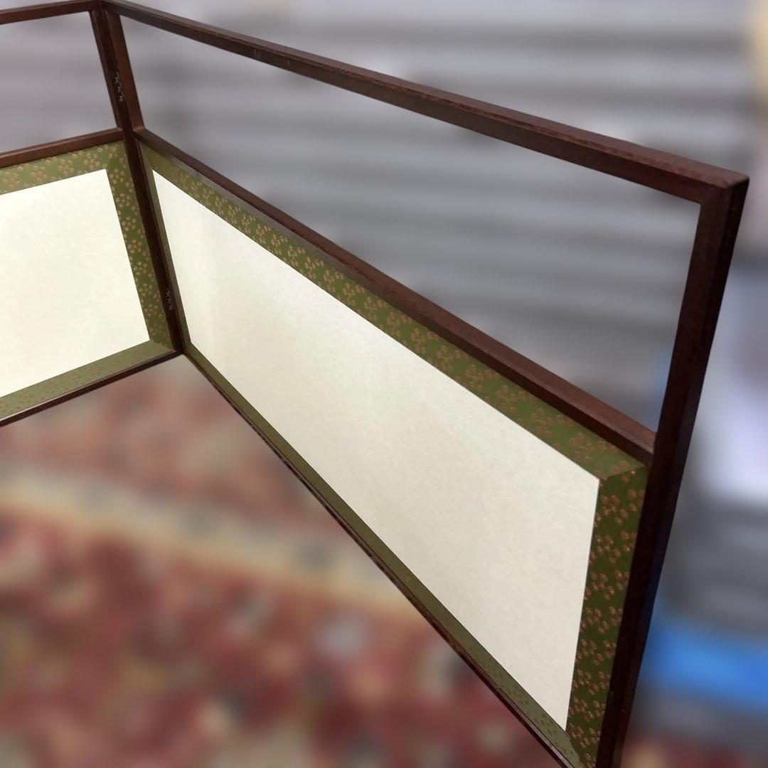 茶道具 溜塗 利休梅 風炉先屏風 裏チラシ 両面使い 上透かし