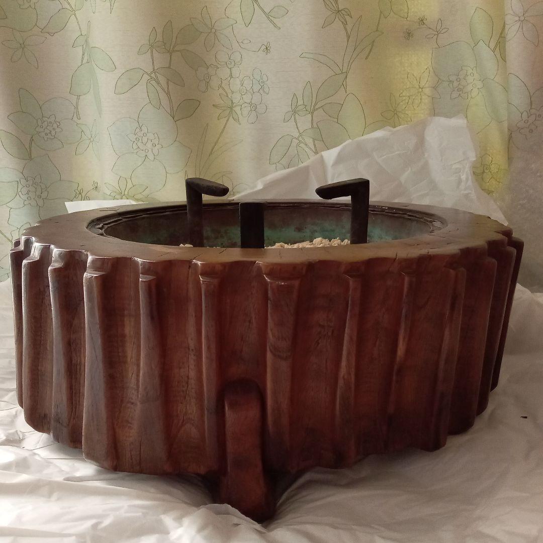 未使用に近い　訳あり　数寄者好み　火鉢　手焙　五徳付き