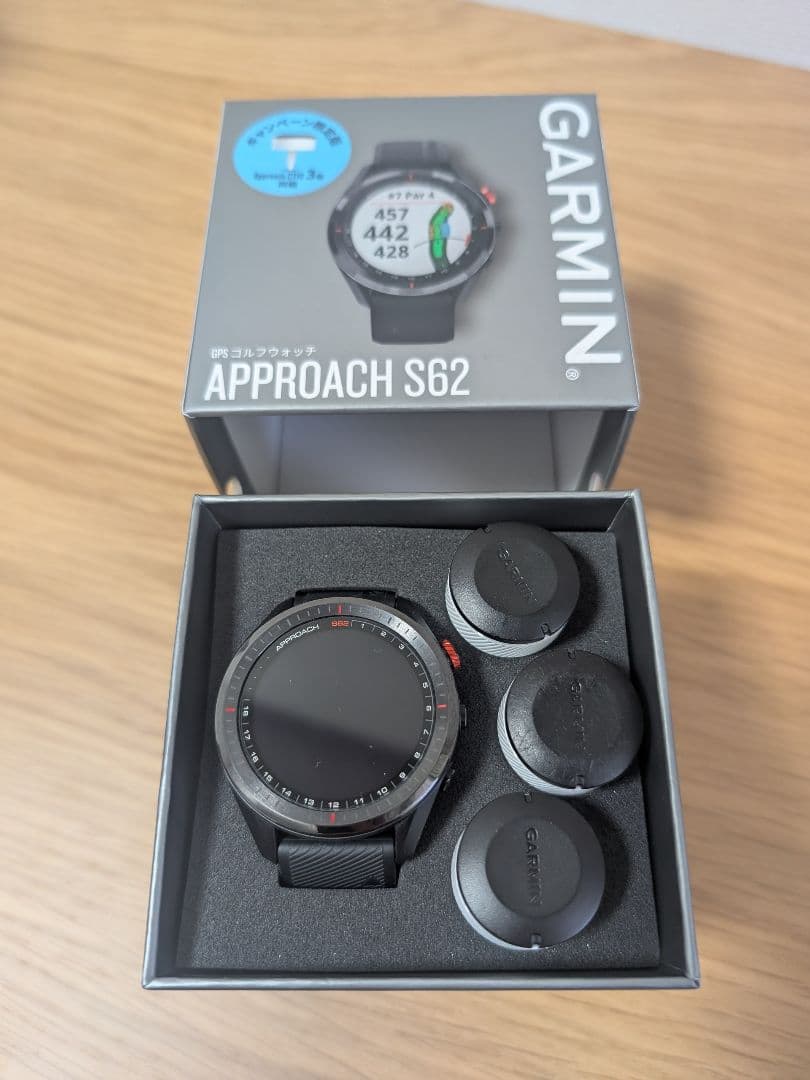 Garmin Approach S62 GPSゴルフウォッチ CT10 3個付き