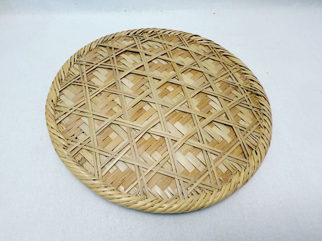 未使用 懐石道具 竹編籠飯器 朝茶事 竹飯器 刻印 夏用 箱無