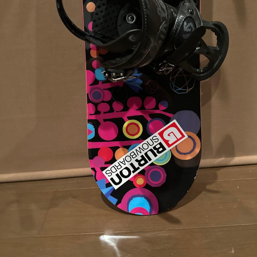 Burton スノーボード カラフルデザイン　ビンディング付き