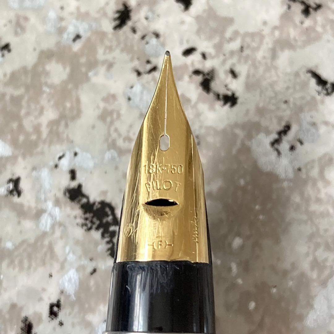 #092 オーバーホール済み 万年筆 レア PILOT CUSTOM 槌目18k