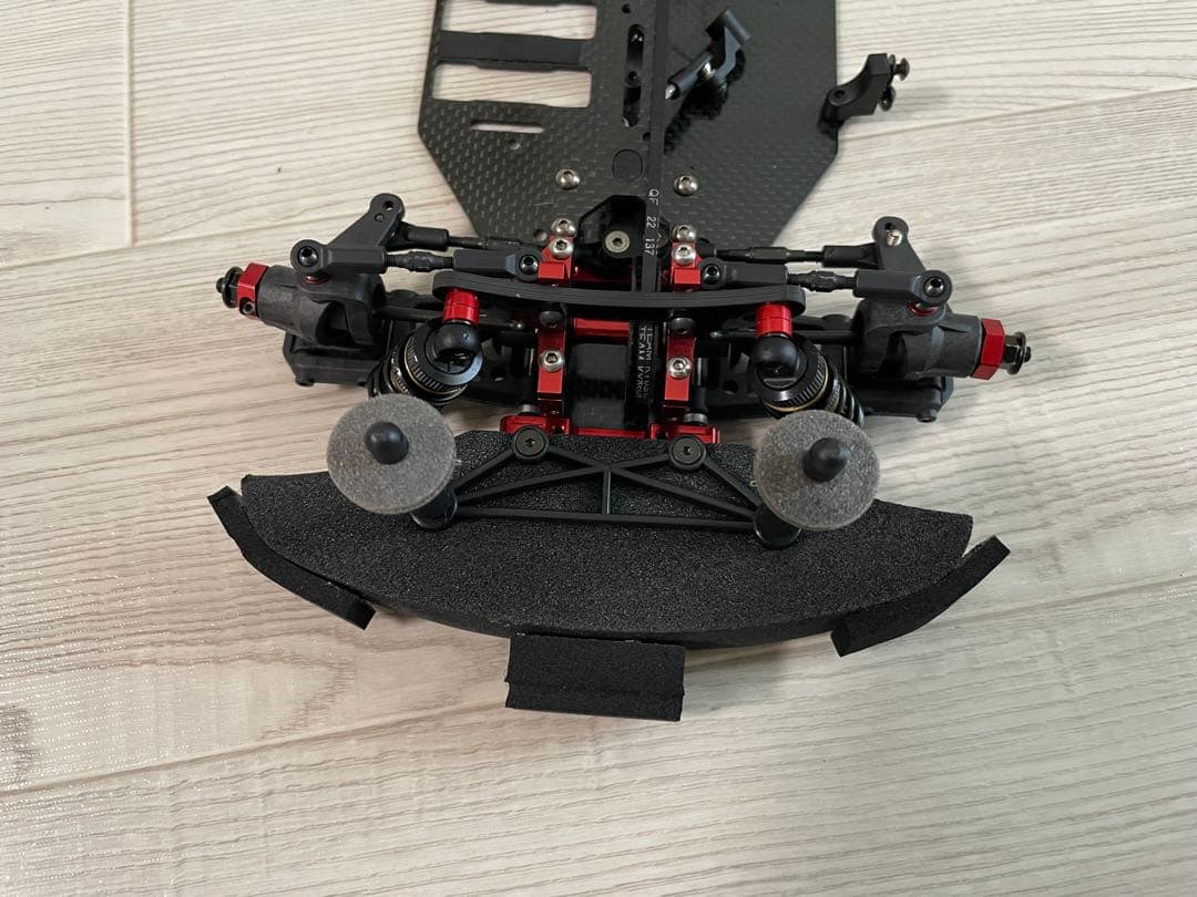 京商 TF-5スタリオン フロント足周りTF-7化,ダンパーBD7移植済み